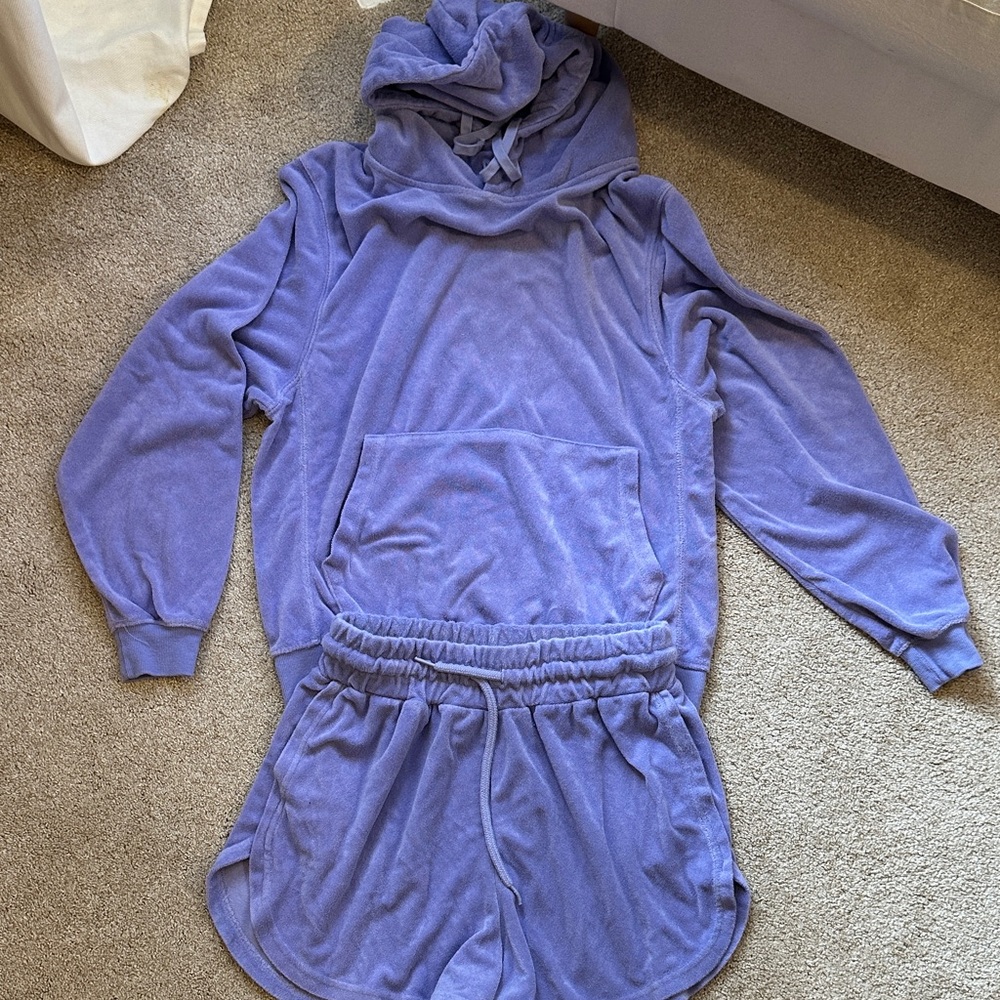 TALULAH Purple Hoodie and Shorts Set